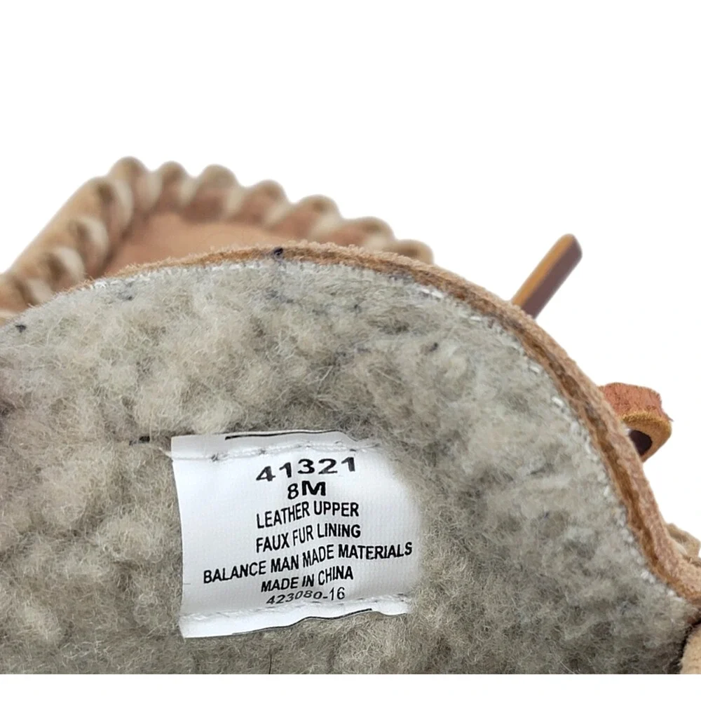Minnetonka Men's Suede Moccasin Slippers Size‎ 8 Faux Fur Lined Indoor Outdoor